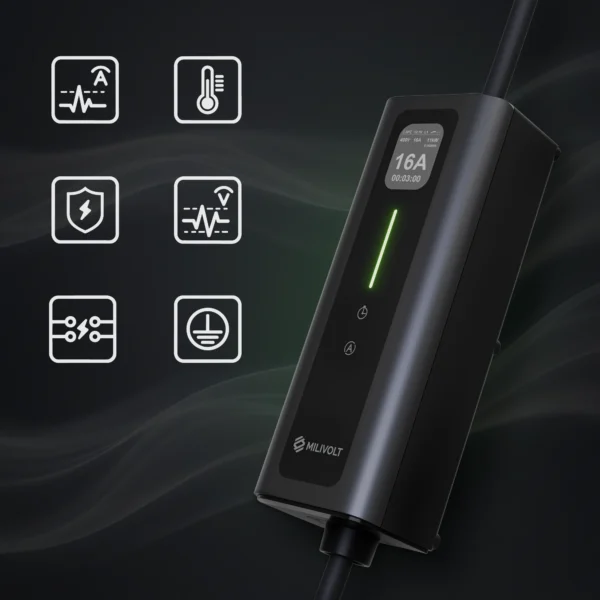 milivolt m311 11kw przenosna ladowarka wallbox ev typ 2 wifi tuya na sile 16a 29