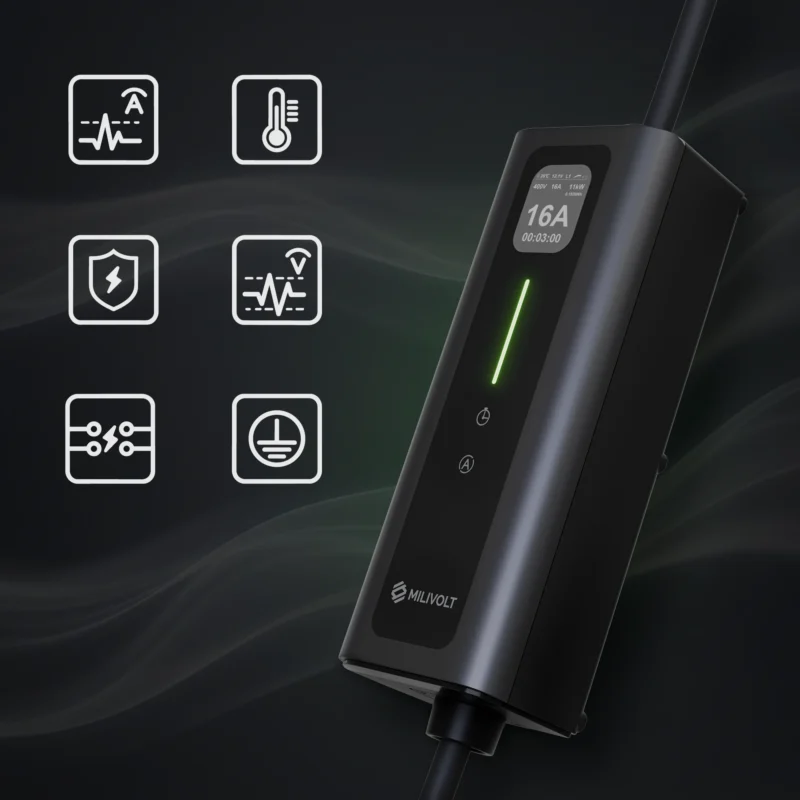 milivolt m311 11kw przenosna ladowarka wallbox ev typ 2 wifi tuya na sile 16a 29
