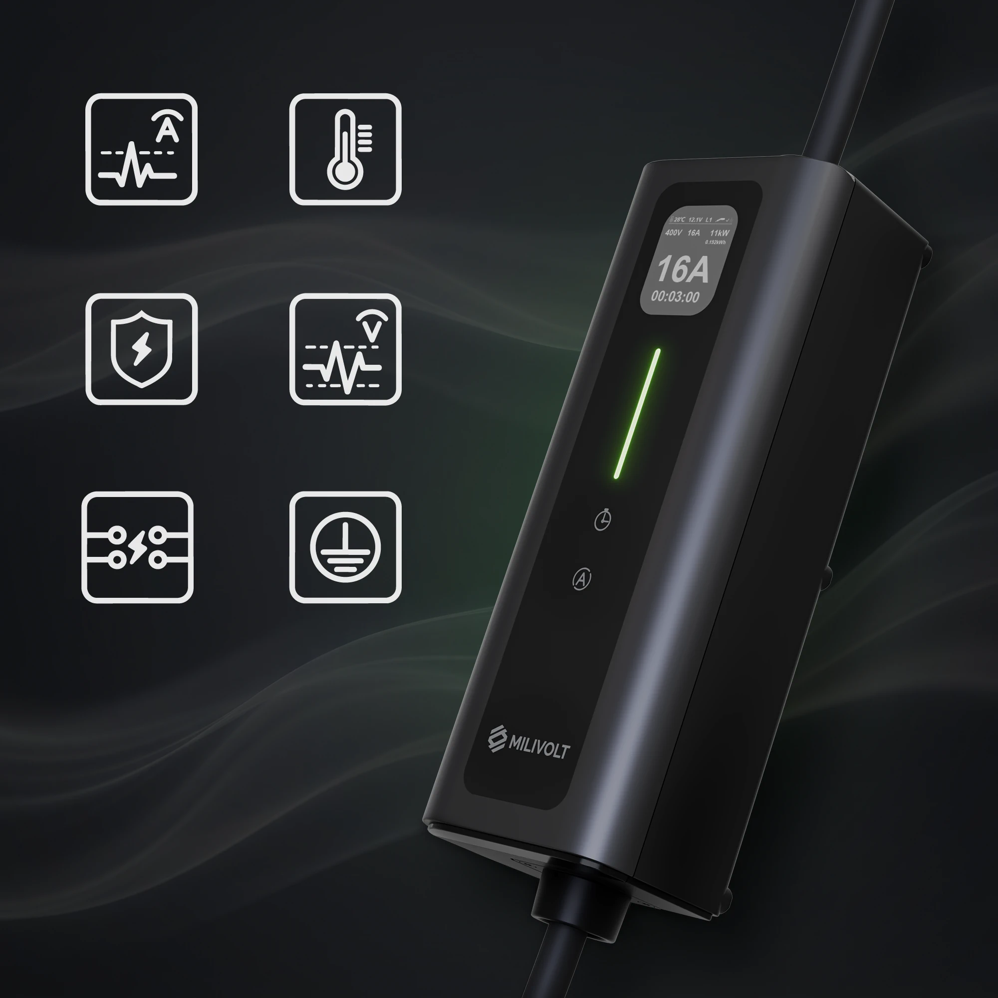milivolt m311 11kw przenosna ladowarka wallbox ev typ 2 wifi tuya na sile 16a milivolt m311 11kw przenosna ladowarka wallbox ev typ 2 wifi tuya na sile 16a 29