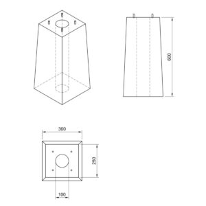 Fundament render stacji ładowania samochodów elektrycznych