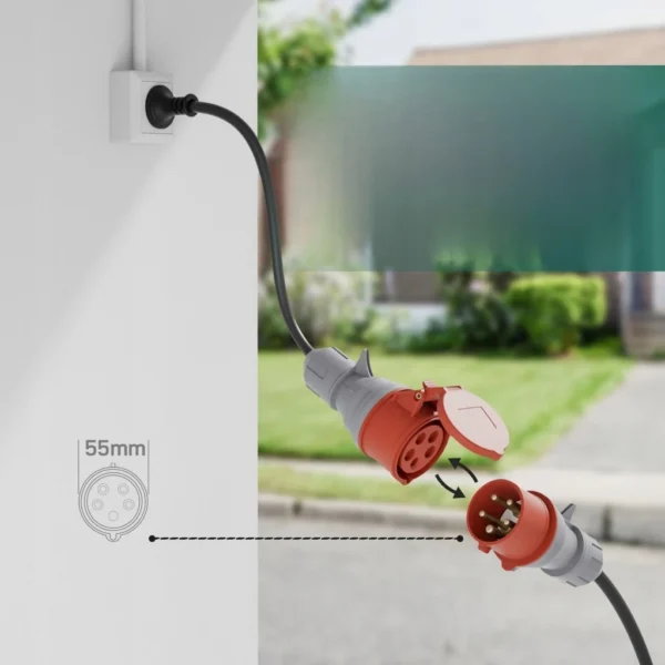 Ladowarka samochodow Typ2 11kW Przenosny Wallbox EV elektrykow 10m Wi Fi Rodzaj zlacza Typ 2 h