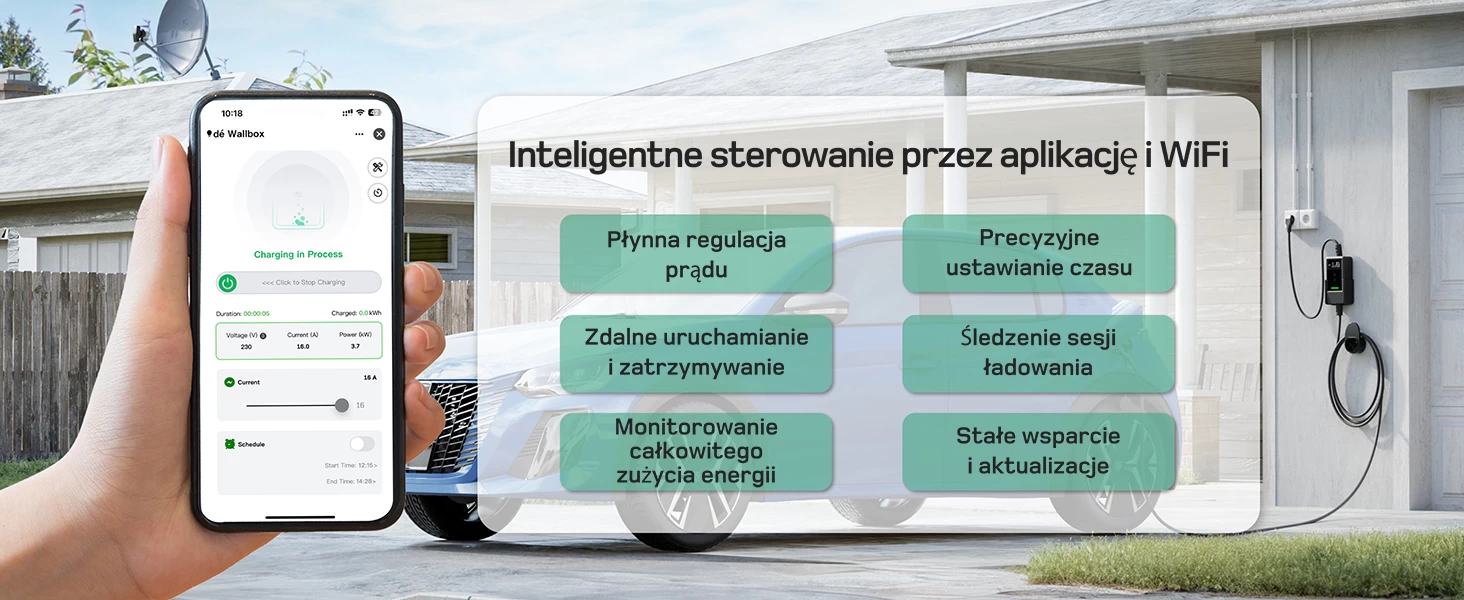 Przenosna ladowarka 3 7 kw 62 przenosna wallbox 3 kw typ2 ev app auto ladowarka 11
