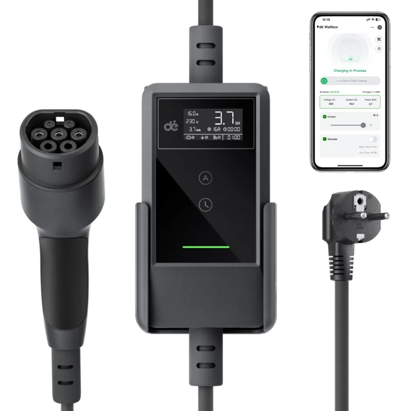 przenosna wallbox 3 7 kw ev app auto ladowarka x
